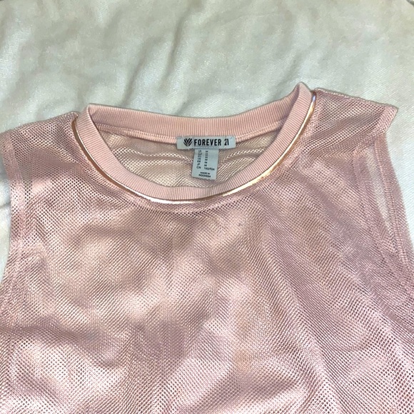 Pink Mesh Workout Top - Picture 2 of 2
